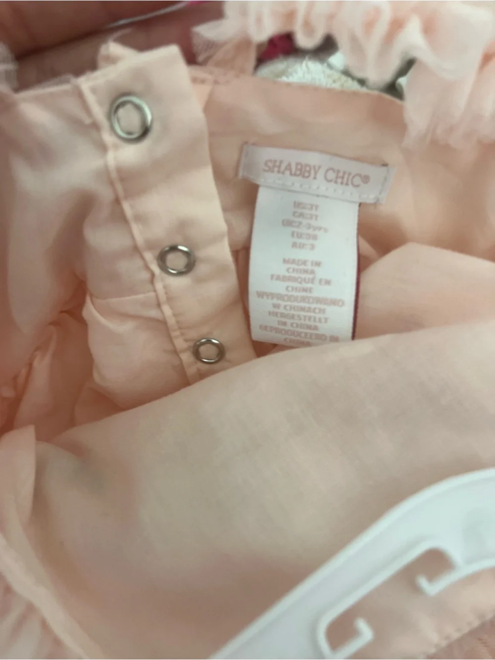 NWT Shabby Chic Blush Peach Tulle Princess Party Dress, Flowers Pearls Sequins